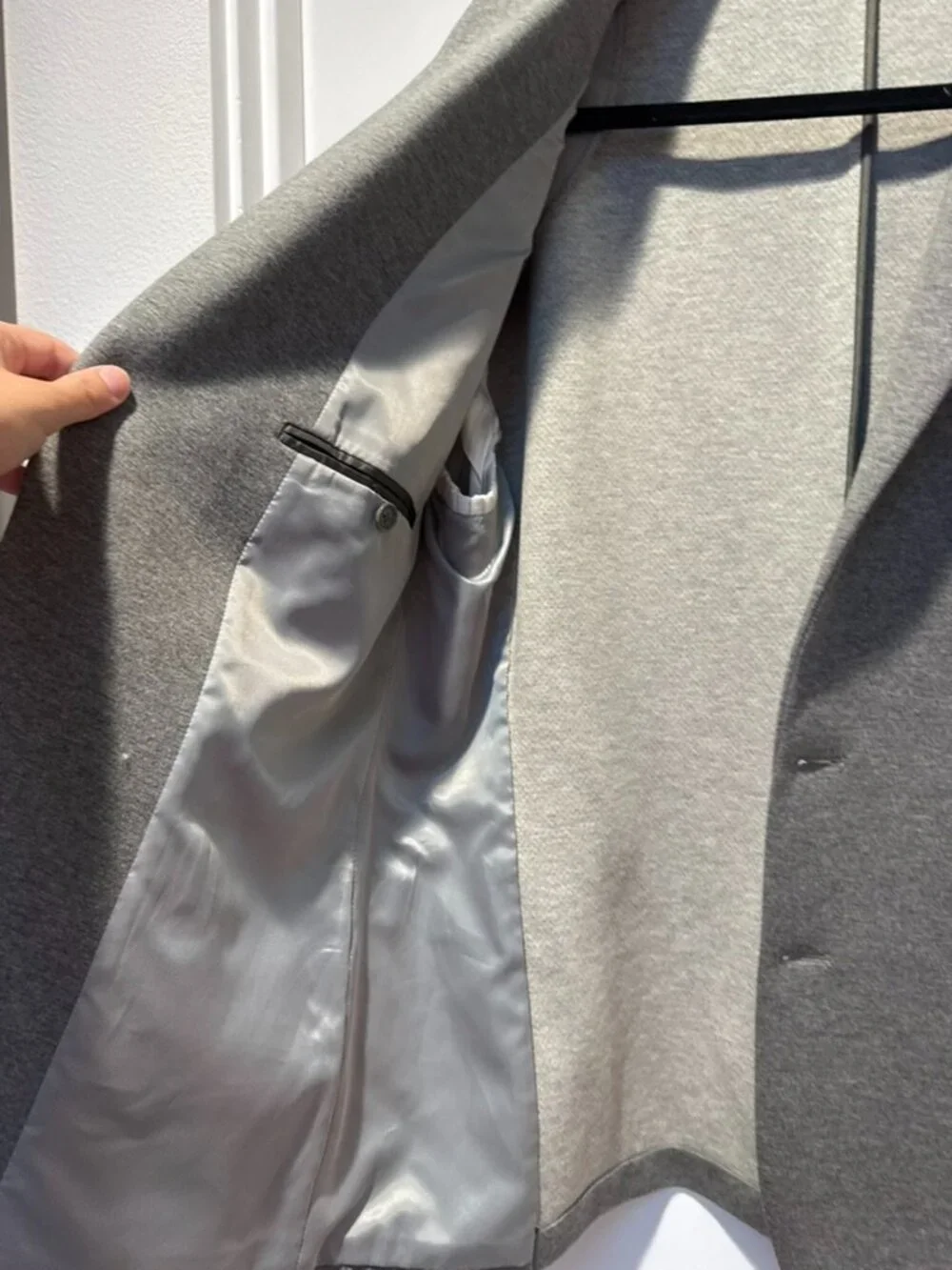Express Men's Knit Sport Coat in heather gray Slim Fit Regular 44